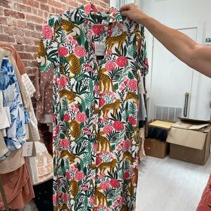 ISO America and Beyond White Jaguar Dress